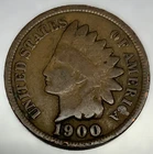 1900 Indian Head Cent Penny Good Condition 1c One Cent US Coin Free Ship - 3388