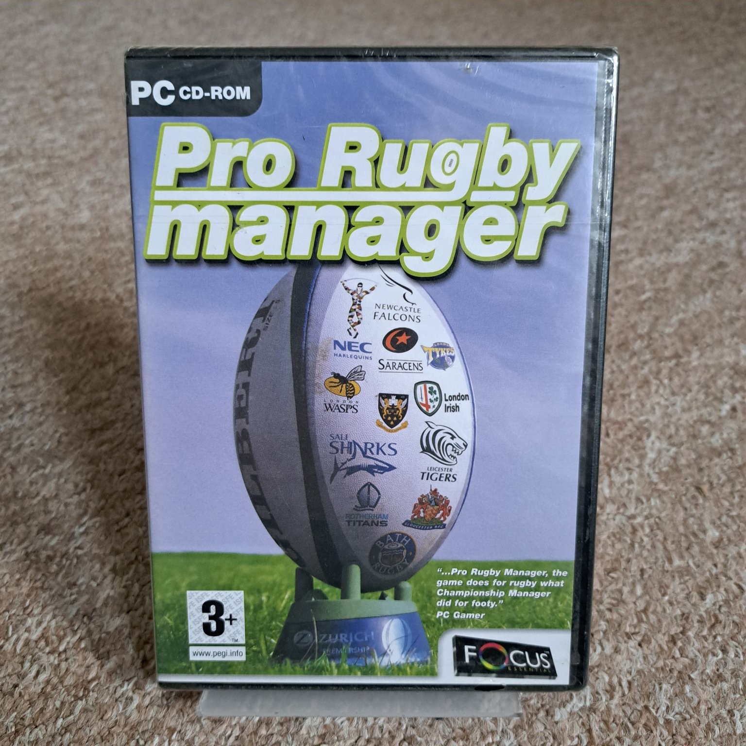 Pro Rugby Manager PC CD-ROM Video Game Rugby Management Simulation NEW SEALED