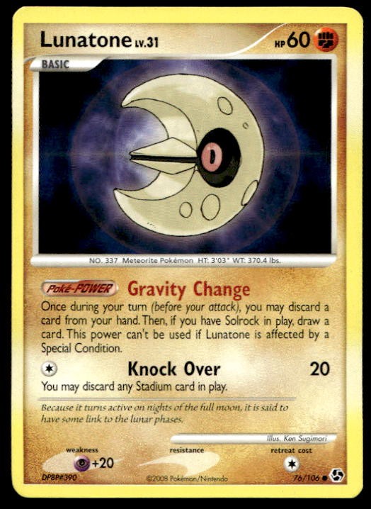 Pokemon Great Encounters #76/106 Lunatone Common