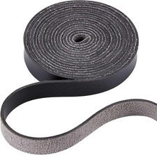 Leather Strap Strip 1/2 Inch Wide 2M Long Leather Grain Black Belt Wrap Single S