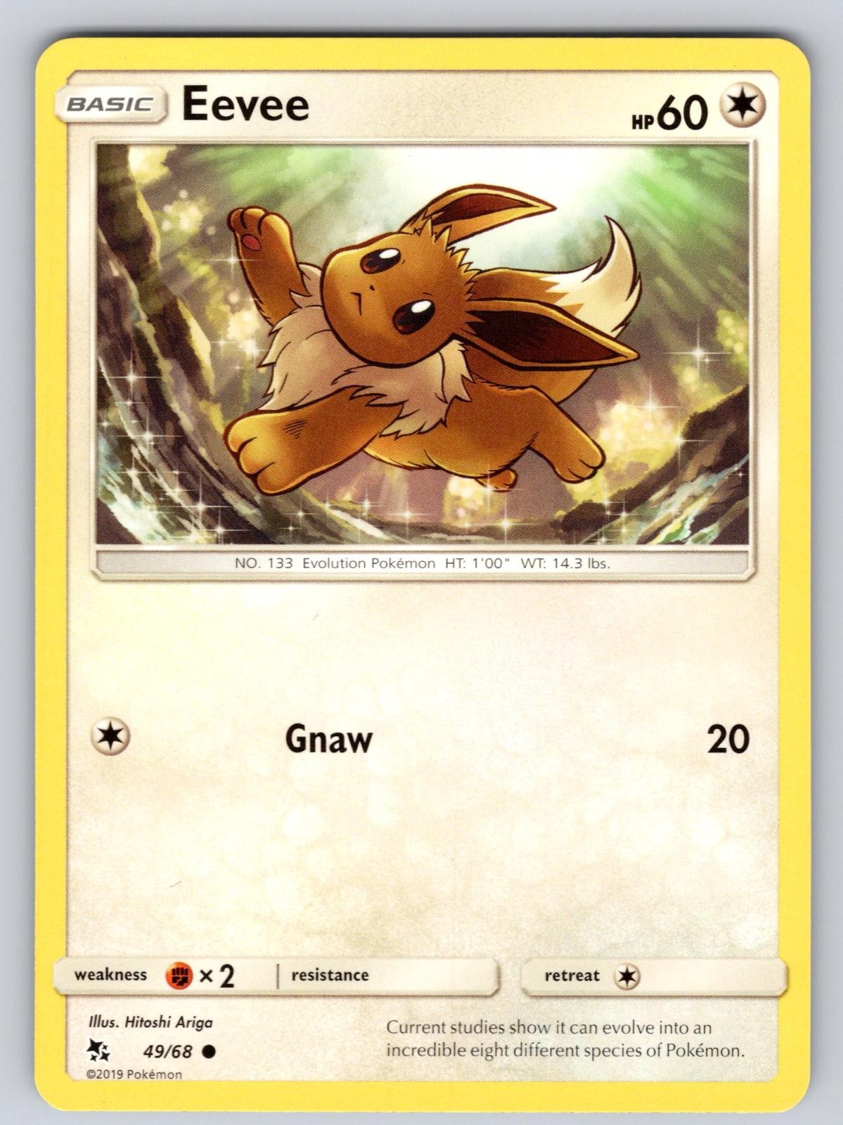 Eevee 49/68 Common Hidden Fates Lightly Played