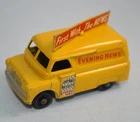 LESNEY MATCHBOX 1-75 SERIES - BEDFORD CAN VAN - EVENING NEWS - YELLOW - BPW