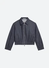 Women’s Helmut Lang APEX DENIM JACKET Size Medium Raw Indigo Jean Zip Up Jacket