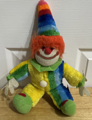 Vintage 1984 Etone Clown Carnival Prize Plush Doll