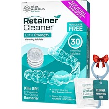 Retainer Cleaner Tablets, Invisalign Cleaner, Remove Stains, Odors  Plaque, ...