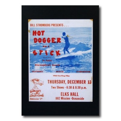 Surf Movie Poster L-16 ''HOT DOGGER ON A STICK'' 27×21cm