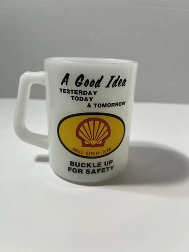 Vintage Shell Company of California Coffee Mug Buckle Up For Safety Advertisment
