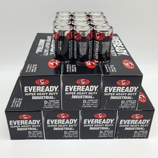 Eveready D Batteries Super Heavy Duty Carbon Zinc 1.5V 1250 R20 Case of 96