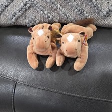 Ty Beanie Babies Derby Horse Plush Lot of 2 varieties 1995 rare retired