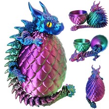 3D Printed Dragon Eggs with Dragon Inside, Large Articulated Dragons Toys wit...