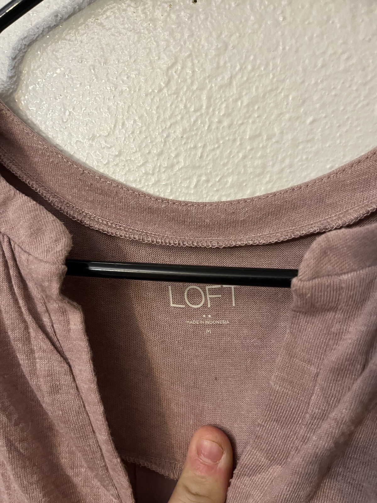 Loft Blouse Solid Pullover Womens Size Medium Pin… - image 2