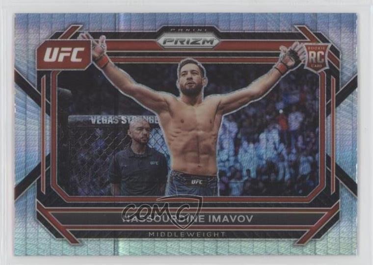 2023 Panini Prizm UFC Hyper Prizm Nassourdine Imavov #39 Rookie RC fm0