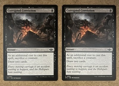 x2 Corrupted Conviction - Outlaws of Thunder Junction - NM MTG