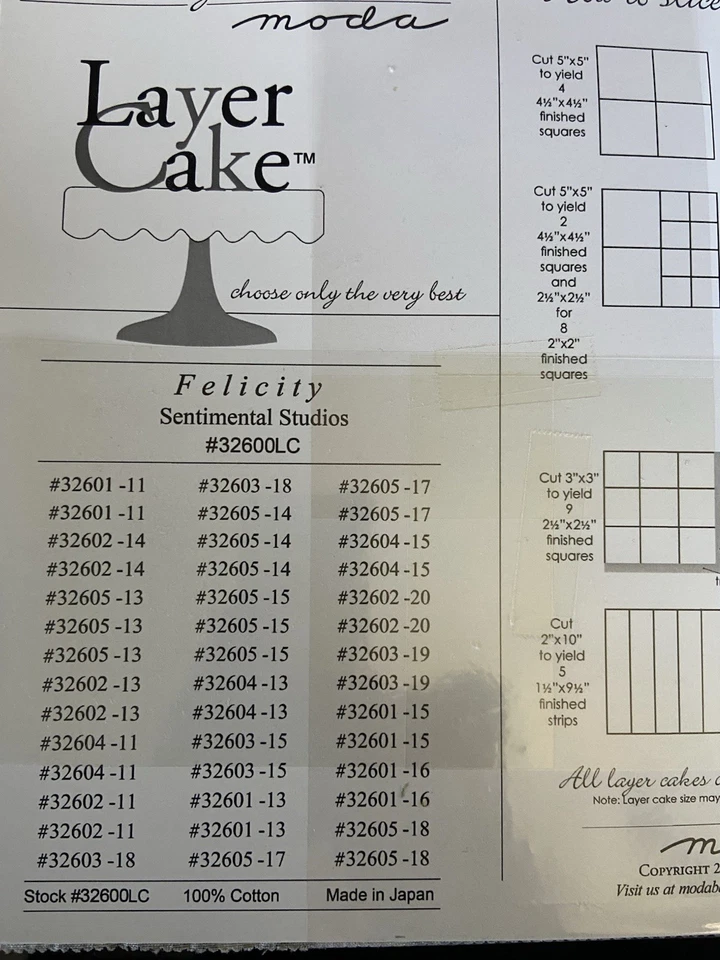 Felicity By Sentimental Studios For Moda OOP Layer Cake. 42 10” Squares - Image 2 of 2