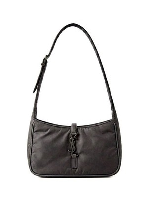 Saint Laurent YSL nylon Logo Shoulder Bag black Le 5 À 7