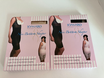 2 Kymaro Shapewear 1 black and 1 beige New Bottom Shaper Size 3-See Box Chart