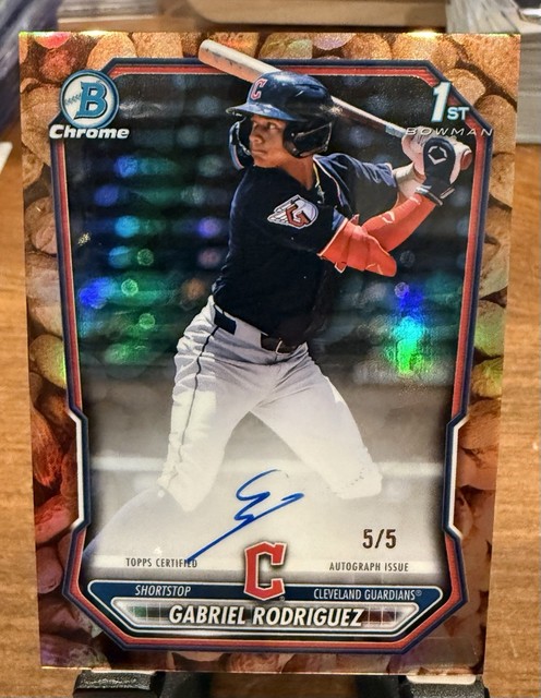 2026 Bowman Gabriel Rodriguez Peanuts Snack Pack Auto 5/5 CPA-GR #Guardians