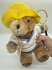 Paddington Bear Plush Tennis Racquet Outfit Eden 1981 Vintage Stuffed Toy