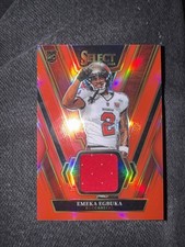 2025 Panini Select Rookie Swatches Prizm Emeka Egbuka RSW-EEA Buccaneers
