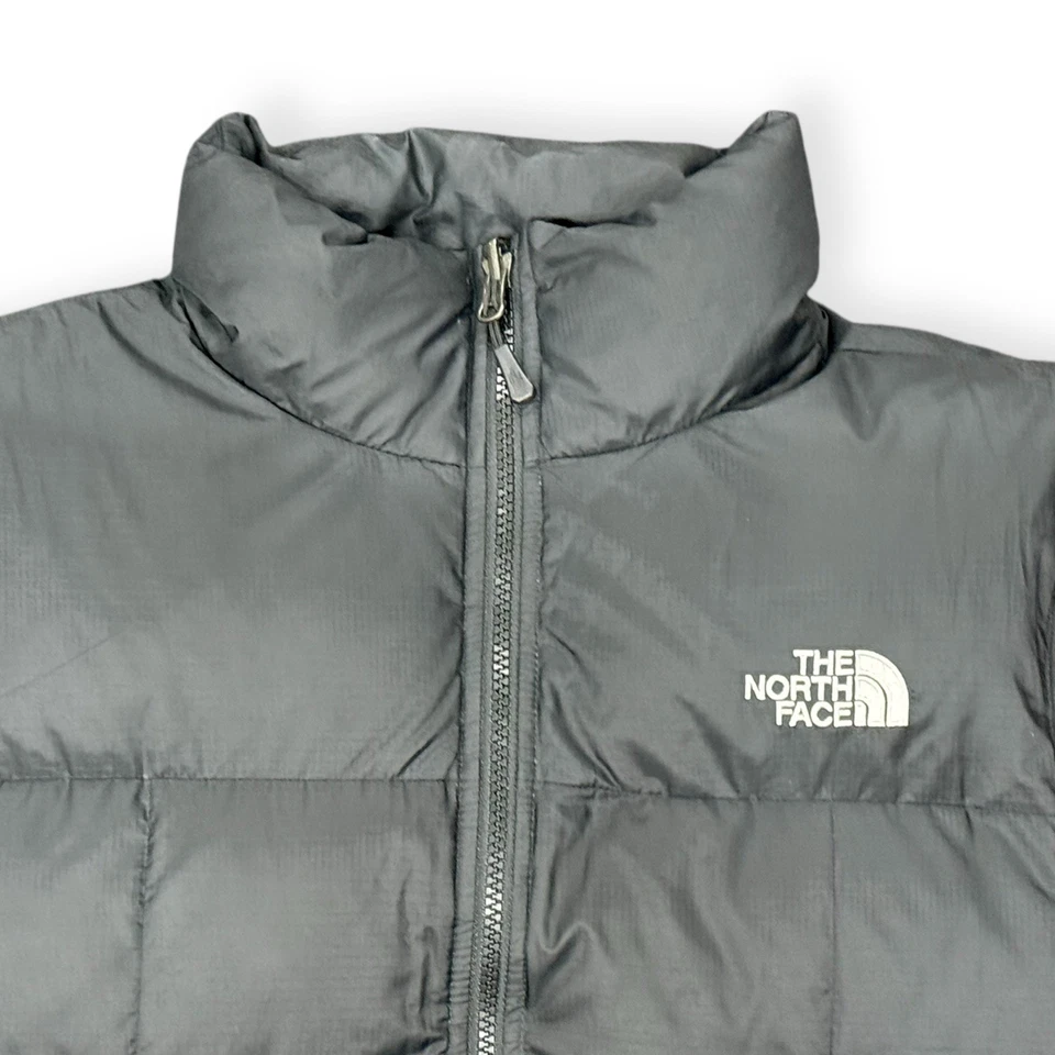 Chaleco acolchado The North Face para hombre talla M 550 negro plumón de ganso cremallera completa logotipo acolchado Foto 2 de 4