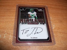 2025 Sage Low Series Red Next Level Football Tez Johnson Rookie Auto Card