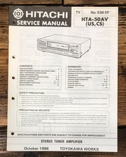 Hitachi HTA-50AV Receiver Service Manual Original 