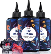 KISREL UV Resin 300G - Upgraded UV Resin Kit, Hard Type Crystal Clear