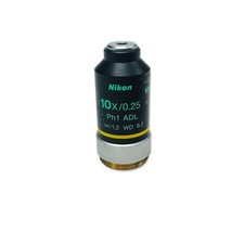 Nikon 10x/0.25 PH1 ADL Infinity/1.2 Microscope Objective Lens WD 6.2, Made Japan
