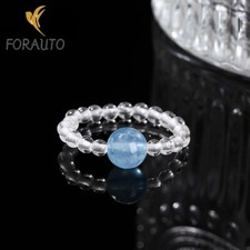 Round Bead Strand Rings Women Trendy Healing Exquisite Jewelry