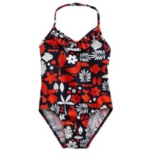 NWT Girls 5 OSHKOSH Flowers  Birds One Piece Swimsuit