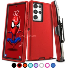 For Samsung Galaxy S25 S24 S23 S22 Ultra Shockproof Rugged Case Cover+ Belt Clip
