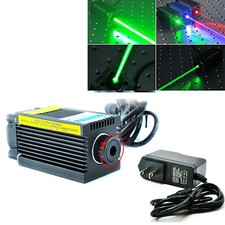 Focusable 515nm 520nm 1W 1000mW Green Laser Module with 12V Adapter 33x55mm