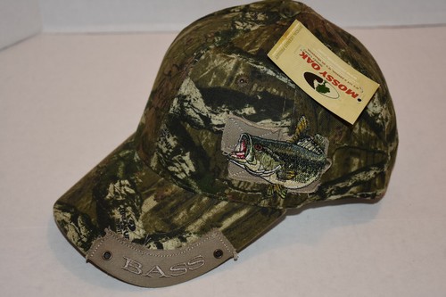 Mossy Oak Camouflage Hat/Cap Bass Strap Back New w/Tags Hunting Baseball - Picture 2 of 8