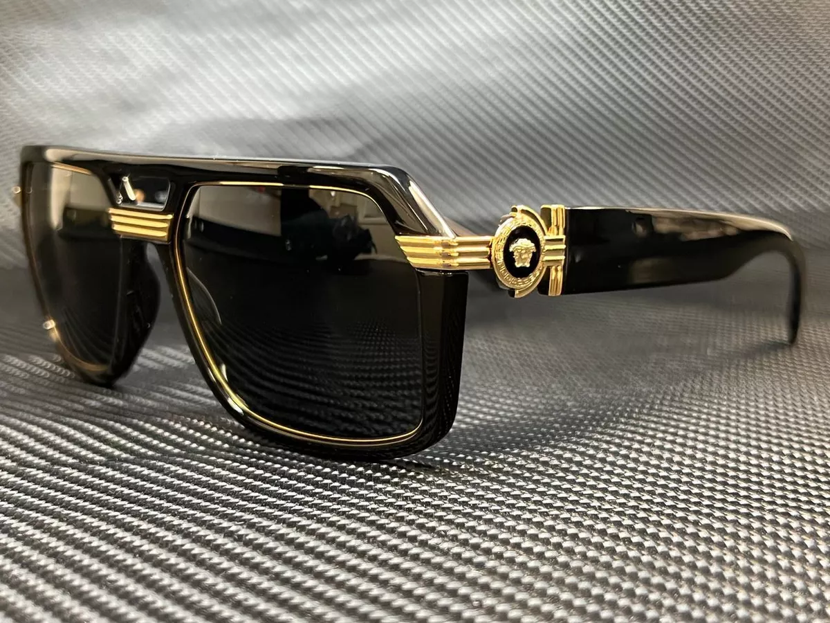 VERSACE VE4399 GB1 87 Black Square Men s 58 mm Sunglasses
