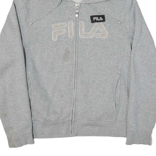 FILA Mens Grey Hoodie Full Zip M - Picture 5 of 6