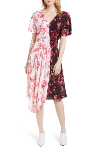 Floral Pink Silk Dress | eBay