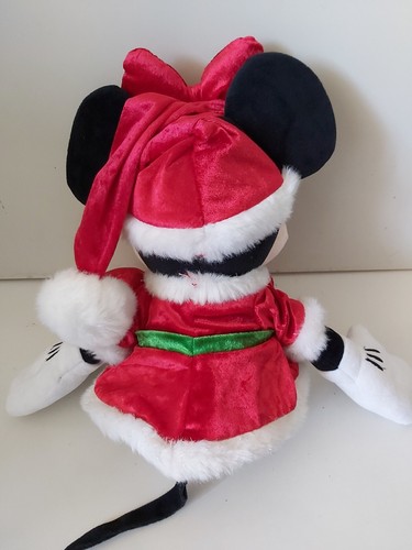 DISNEY MINNIE MOUSE CHRISTMAS SANTA HAT PLUSH TOY 46cm H - Picture 6 of 14