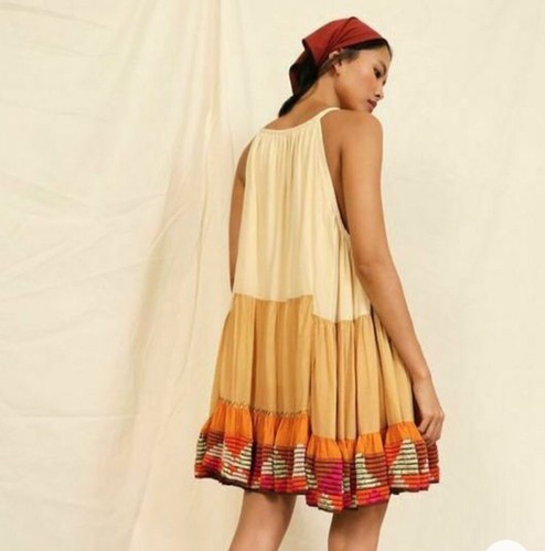 bohemian sunrise mini dress