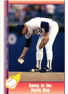 1991 Pacific Trading Card Nolan Ryan #98 Going to the Rosin Bag