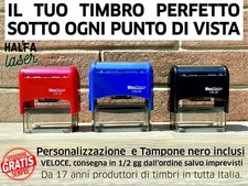 TIMBRO PERSONALIZZATO AUTOINCHIOSTRANTE misure10*27 o 14*38 o 18*50 o 23*59 mm