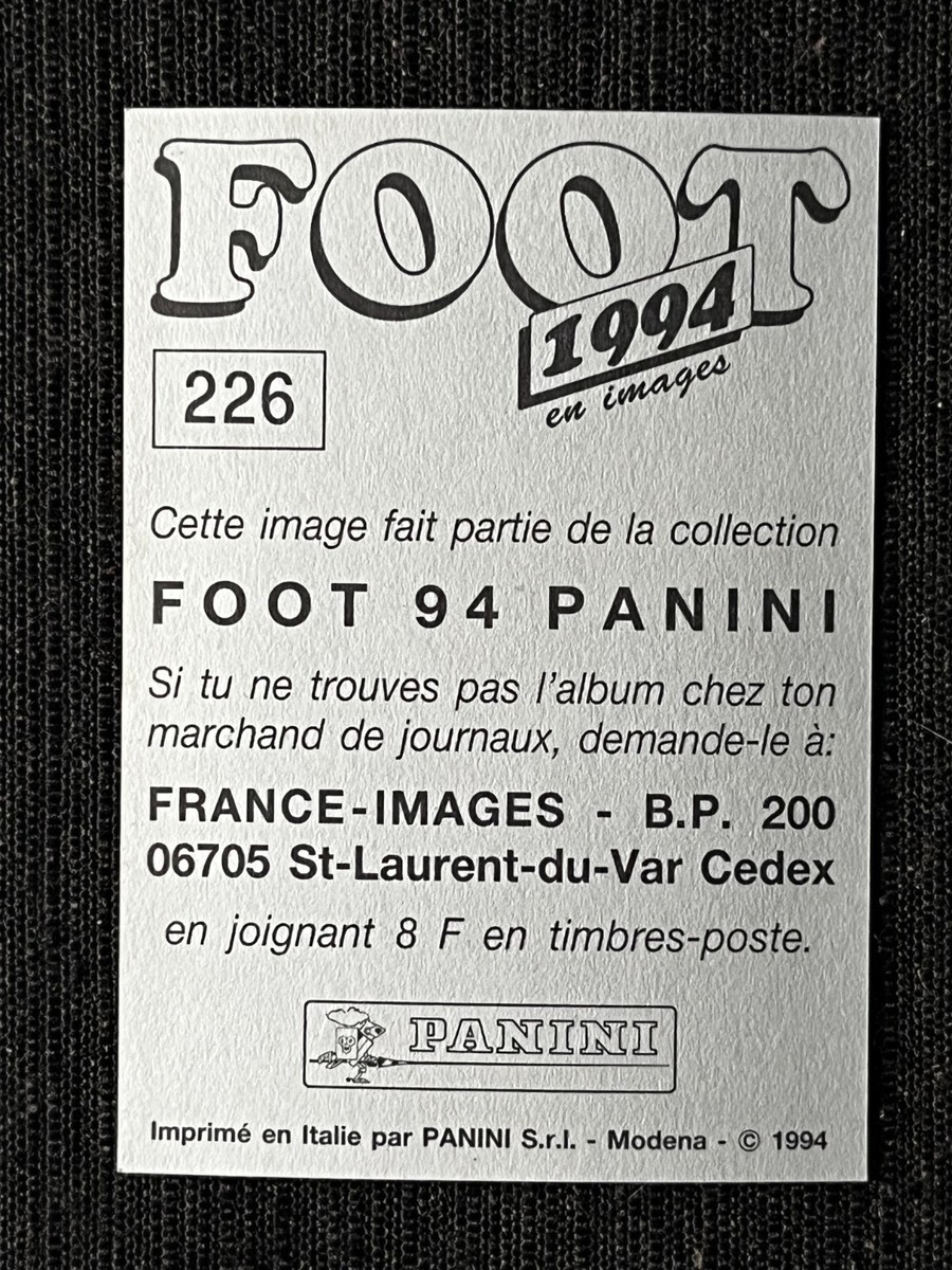 1994 Paul Le Guen PSG Panini Official Football Cards #238