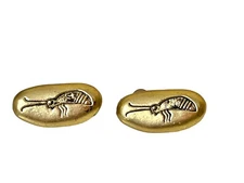 Vintage Firefly Lightning Bug Clip Earrings matte gold tone MCM 1” jewelry