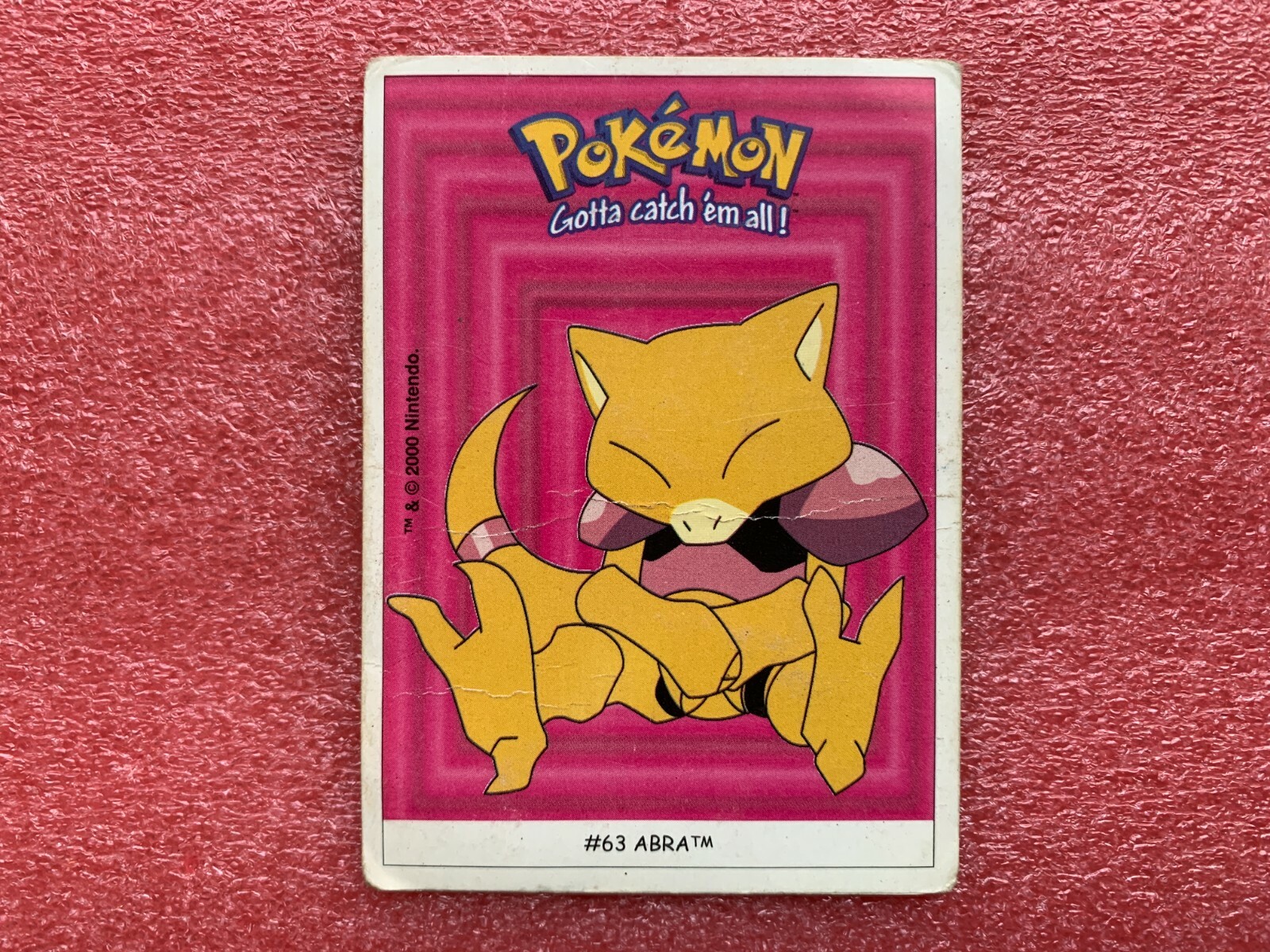 B04 Image POKEMON 2000 DUNKIN BOOMER No. 63 ABRA ケーシィ Kēshī Casey