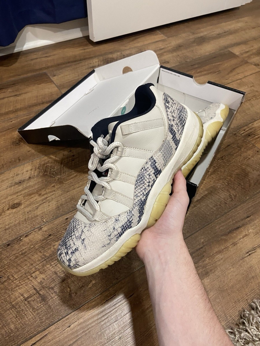 Size 10 Air Jordan 11 Retro Low Light Bone Snakeskin