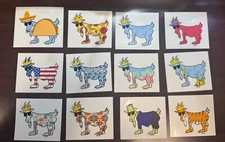 Goat USA Lot 12 Stickers: Sedona, Surf, Frankenstein, $ Bags, Ice Cream, Taco, +