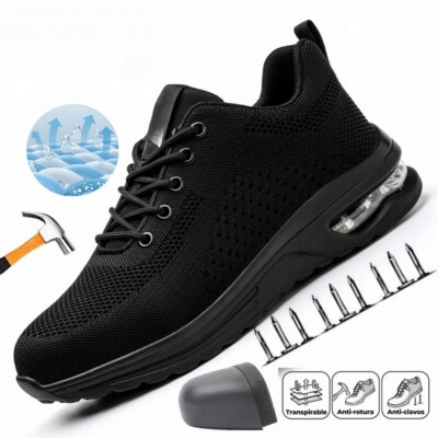 Work Safety Shoes Air Cushion Breathable Sneakers Protect Steel Toe Shoe Hiking