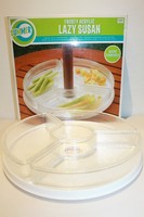 In Box Frosty Acrylic Lazy Susan Keeps Food Cold Serving Dish Tray In Box Frosty Acrylic Lazy Susan Keeps Food Cold Serving Dish Tray