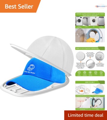 Hat Washer Cage for Baseball Caps Mesh Frame for Flat and Curved Hats