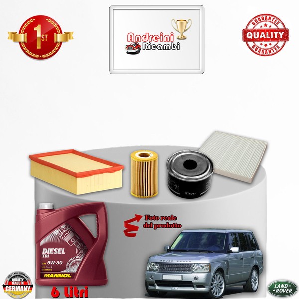 Inspektionskit Filter + ÖL Range Rover Sport 3.0 TDV6 180KW Von 2010->-image