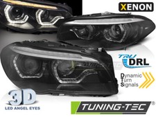 LED Angel Eyes Scheinwerfer für BMW 5er F10/F11 Lim./Touring 10-13 schwarz  ...
